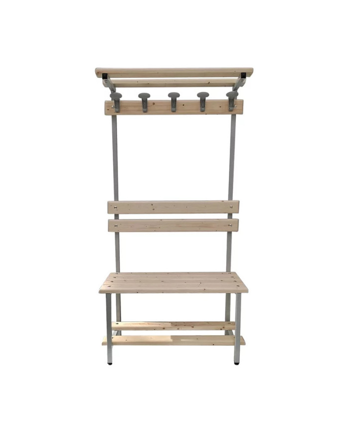 Panca Spogliatoio Attrezzata Modello Club 100cm Panca Spogliatoio Attrezzata Modello Club 100cm