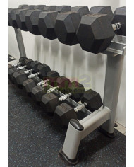 PROMOZIONE BLACK FRIDAY -40%  Kit 8 COPPIE MANUBRI GOMMATI GATEPRO TOT.300KG + RASTRELLIERA 2 RIPIANI (RIGENERATA)